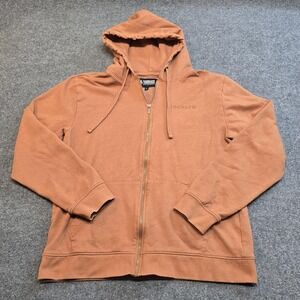 San Francisco Work Shirts Hoodie Mens Large Brown Brooklyn Full Zip Fleece Lined